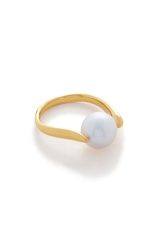 モニカヴィナダー レディース アクセサリー 指輪 Monica Vinader Nura Freshwater Pearl Ring 18Ct Gold VermeilSilver ゴールド