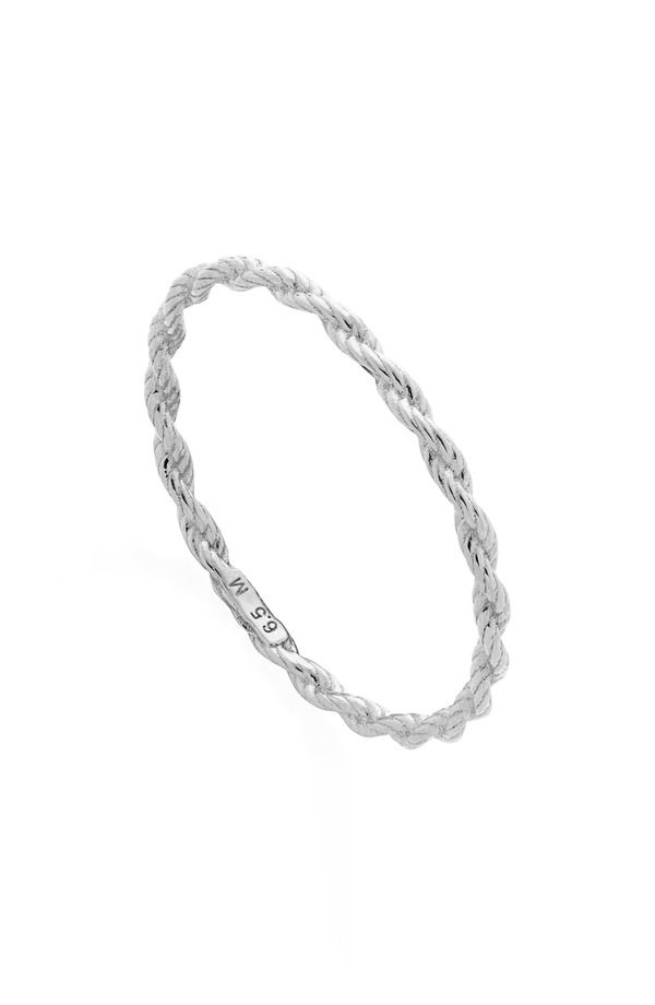 モニカヴィナダー レディース アクセサリー 指輪 Monica Vinader Corda Skinny Ring Silver シルバー