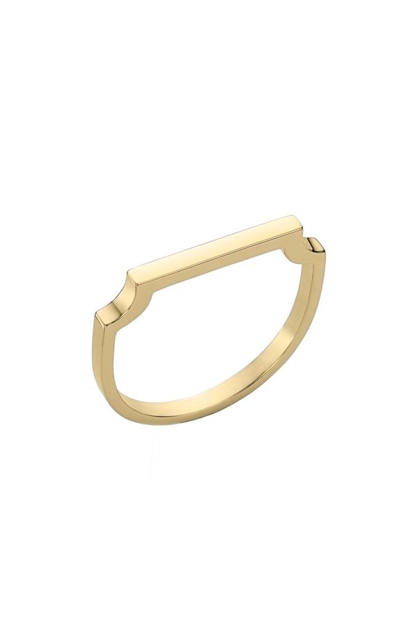 モニカヴィナダー レディース アクセサリー 指輪 Monica Vinader Signature Thin Ringold ゴールド