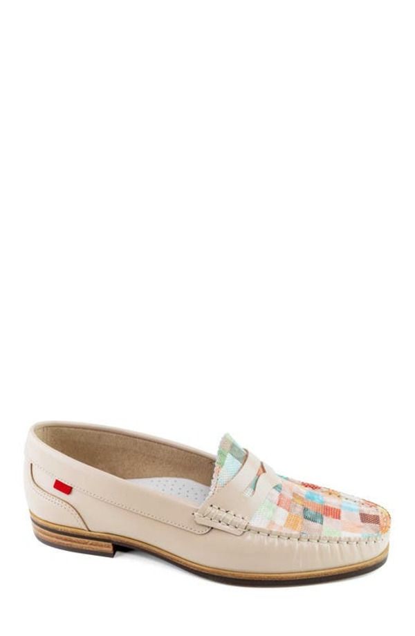 マークジョセフニューヨーク レディース シューズ スリッポン・ローファー レザー Marc Joseph New York East Village 20 Leather Penny Loafer Nude Mosaic Napa