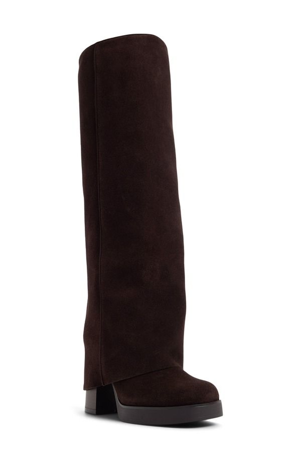 アルド レディース シューズ ブーツ・レインブーツ ALDO Maeveh Knee High Boot Dark Brown ブラウン