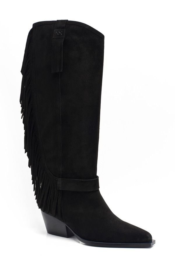 フリーピープル レディース シューズ ブーツ・レインブーツ フリンジ Free People Faith Fringe Western Boot Faded Black Suede ブラック 36,270円