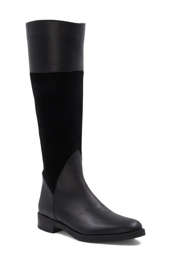 アクアタリア レディース シューズ ブーツ・レインブーツ Aquatalia Regina Weatherproof Knee High Boot Black Suede ブラック