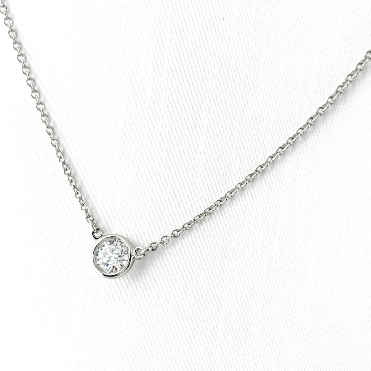ティファニー TIFFANY&Co. バイザヤード ネックレス プラチナ ペンダント 1Pダイヤ エルサ・ペレッティ ネックレス Pt950 ダイヤモンド レディース 【中古】