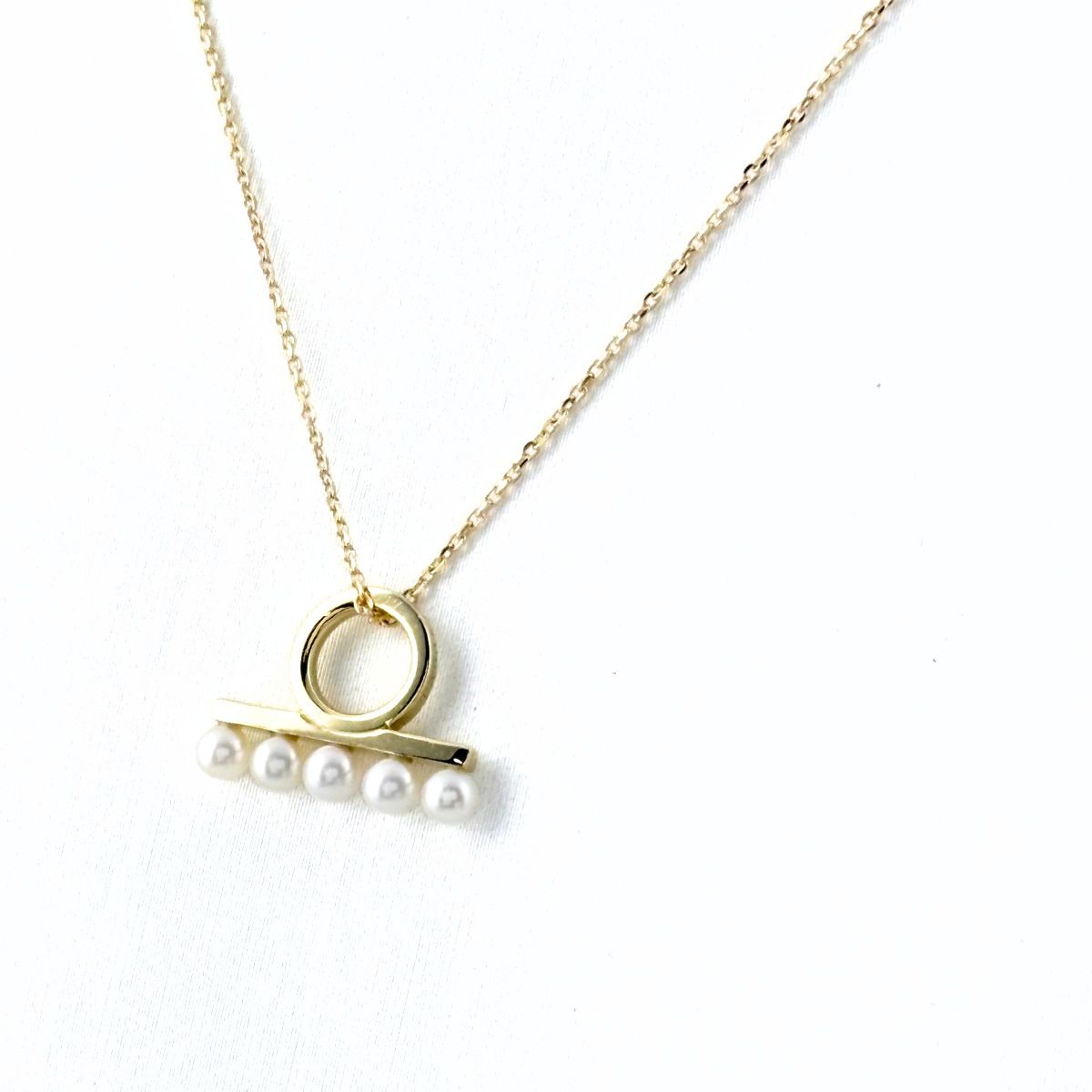 タサキ TASAKI バランス ネックレス YG イエローゴールド ペンダント パール 真珠 ネックレス 750 パール レディース 【中古】 75,900円