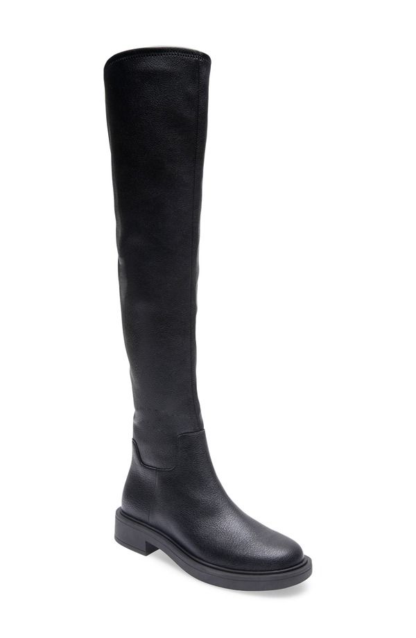 エアロソールズ レディース シューズ ブーツ・レインブーツ Aerosoles Golla Over the Knee Boot Black Pebbled Faux Leather ブラック