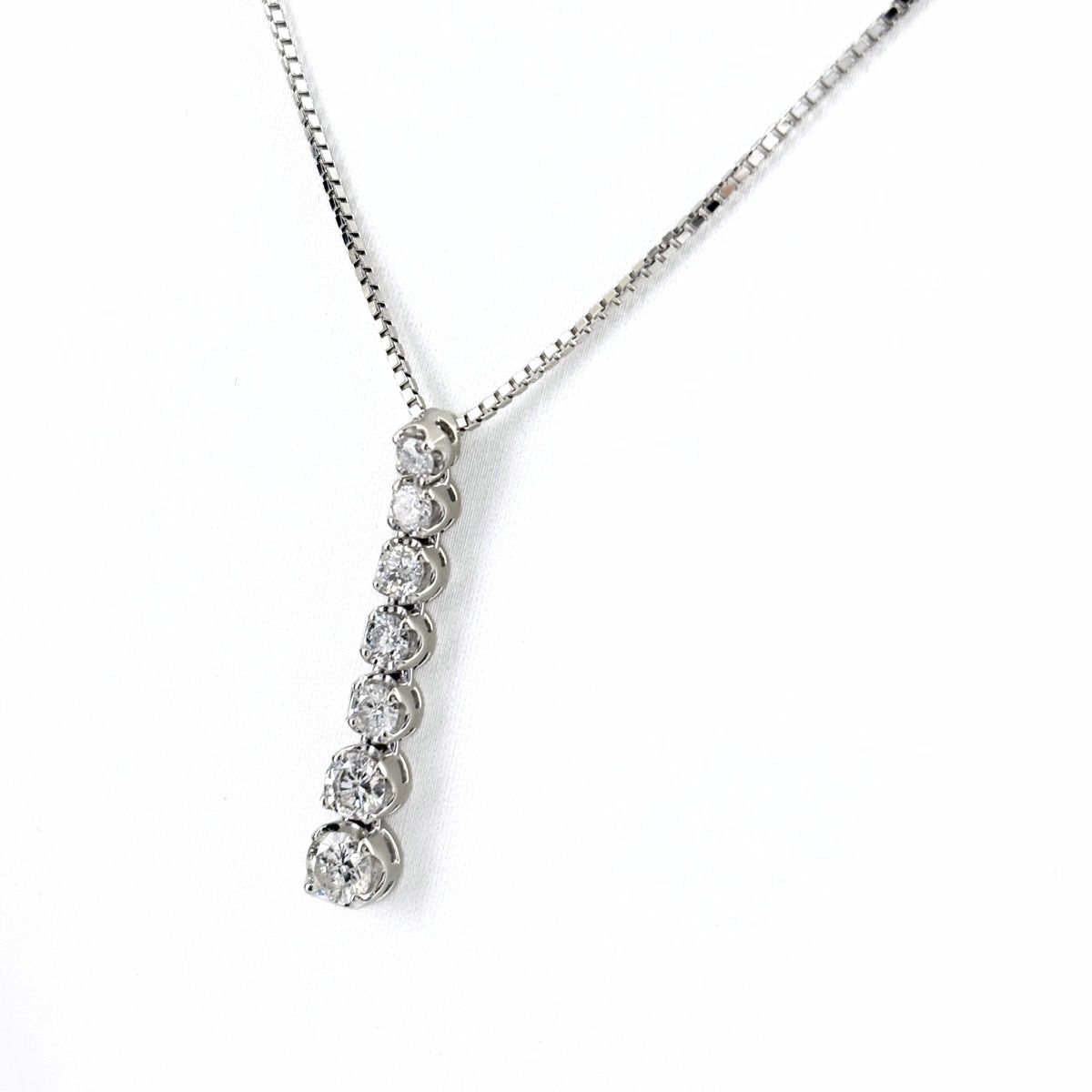 メレダイヤ デザインネックレス プラチナ ペンダント ネックレス Pt900 Pt850 ダイヤモンド レディース 【中古】 91,850円