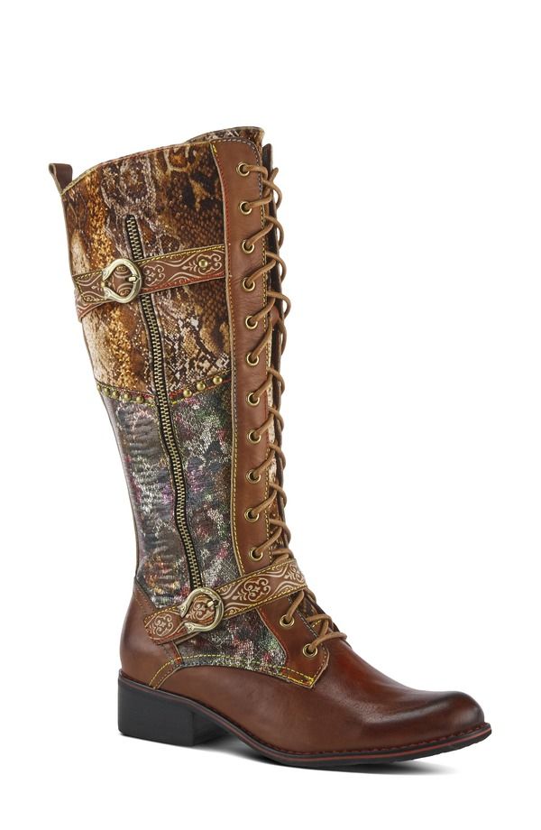 スプリングステップ レディース シューズ ブーツ・レインブーツ LArtiste by Spring Step Vaneycknee High Boot Brown Multi ブラウン