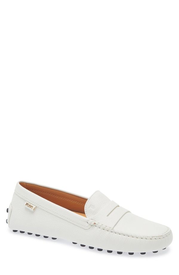 トッズ レディース シューズ スリッポン・ローファー Tods Penny Loafer Driving Shoe Bianco Calce