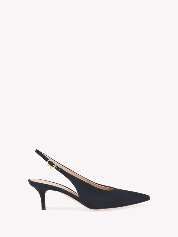 ジャンヴィト ロッシ レディース シューズ パンプス Gianvito Rossi Robbie Sling 55 Pump Blue Leather ブルー