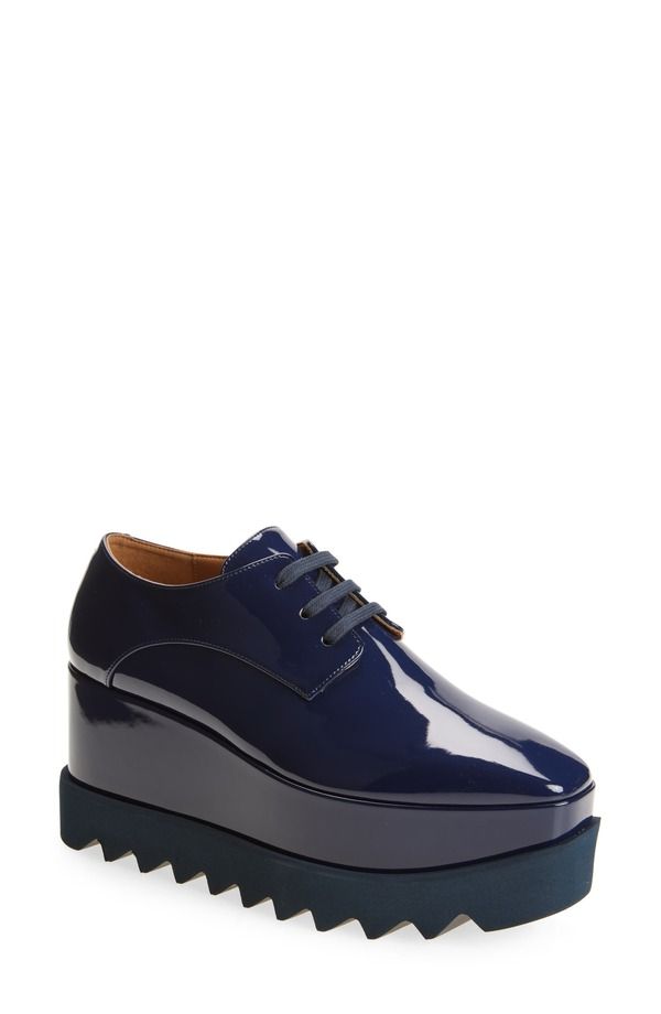 ステラマッカートニー レディース シューズ スニーカー プラットフォーム Stella McCartney Sneakelyse Patent Platform Sneaker Navy ネイビー