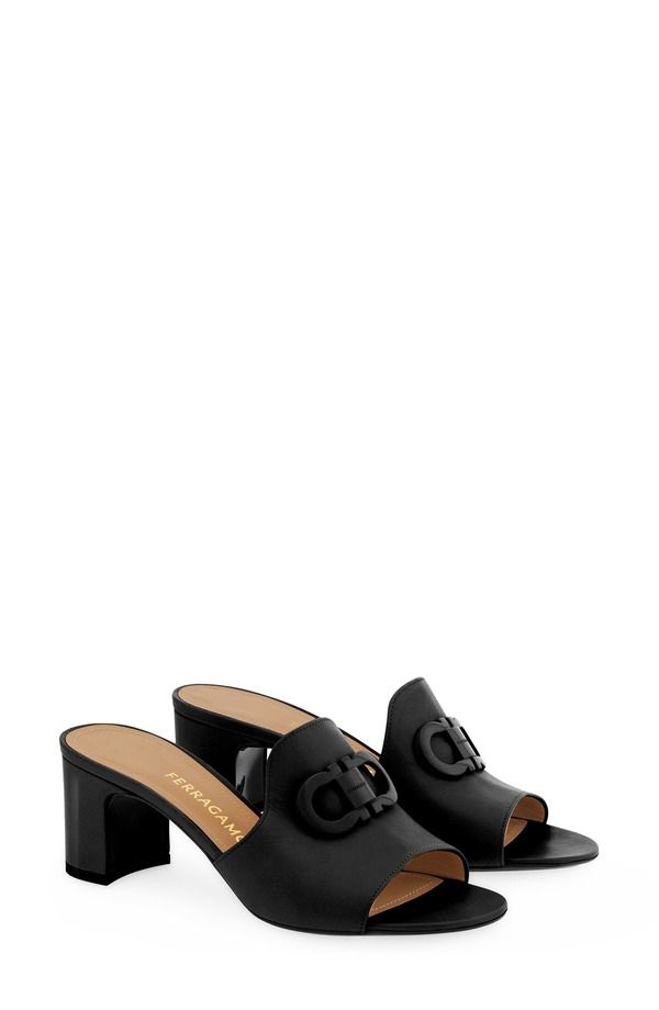 フェラガモ レディース シューズ サンダル FERRAGAMO Rexy Slide Sandal Nero Biscotto