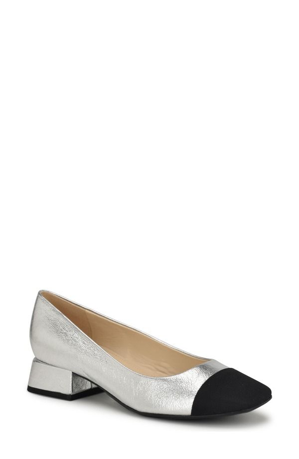 ナインウェスト レディース シューズ ヒール キャップ Nine West Sophe Cap Toe Pump Silver シルバー