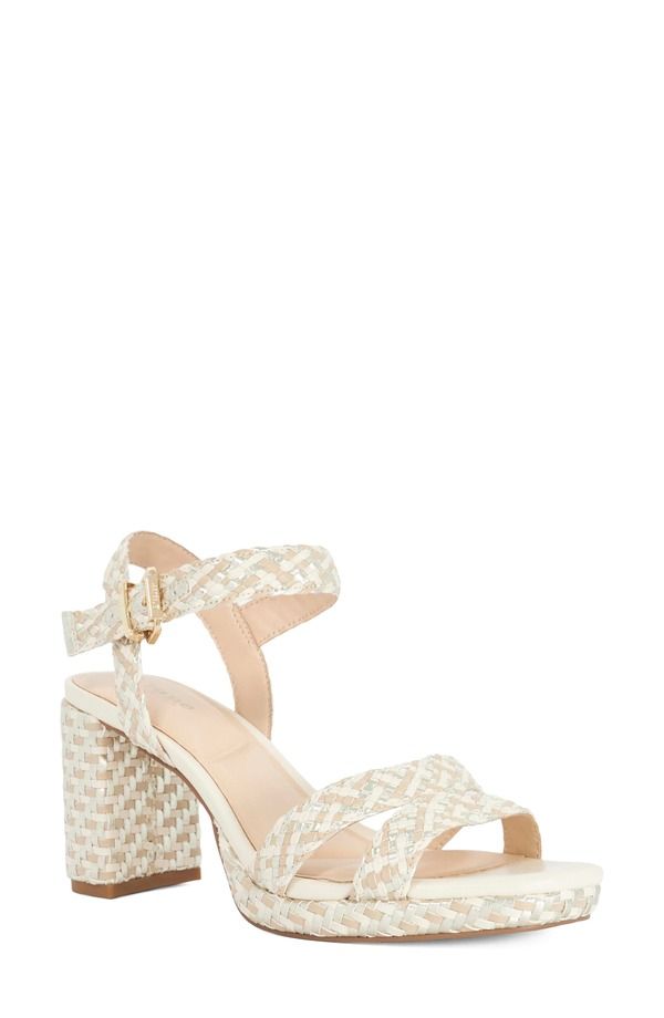 デューンロンドン レディース シューズ ヒール プラットフォーム サンダル アンクル Dune London Manifesting Ankle Straplatform Sandal Beige Multi ベージュ
