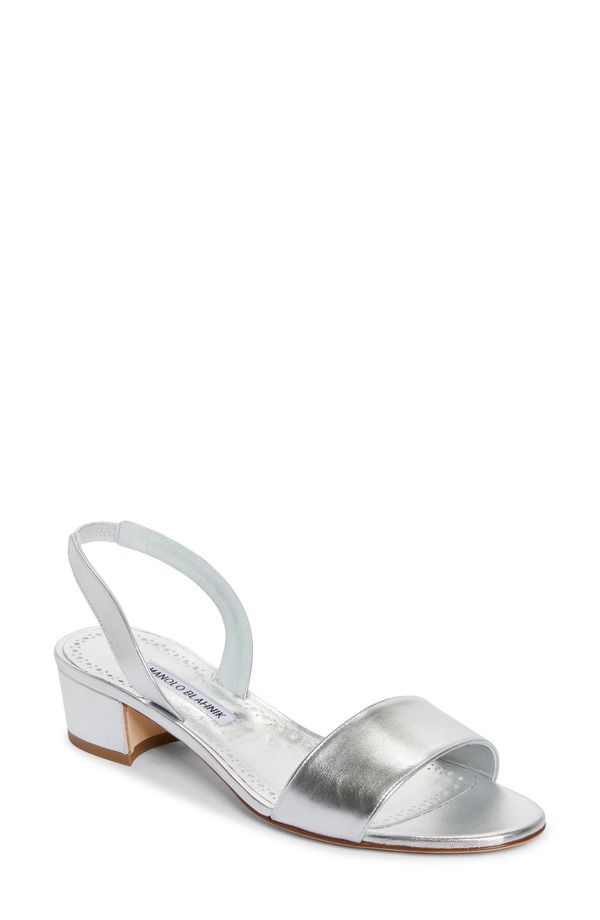 マノロ ブラニク レディース シューズ サンダル Manolo Blahnik Patopia Slingback Sandal Silver シルバー 130,400円