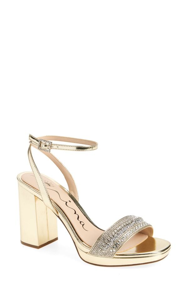 ニナ レディース シューズ ヒール プラットフォーム サンダル アンクル Nina Sofinankle Straplatform Sandal Platino