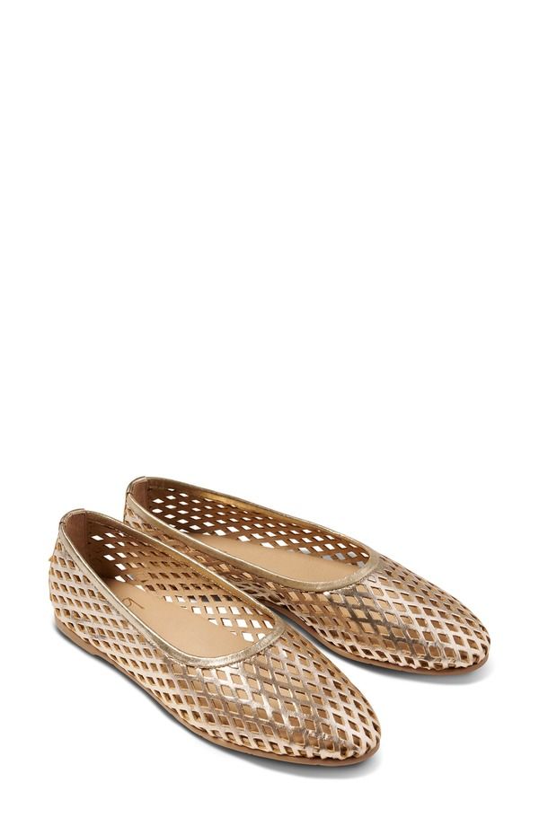 ビーク レディース シューズ パンプス Beek Swiftlet Perforated Ballet Shoe Gold ゴールド
