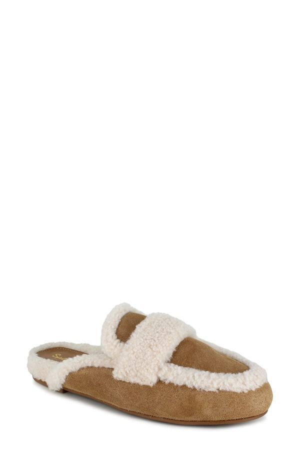 スプレンディット レディース シューズ サンダル Splendid Sandra Faux Fur Mule Caramel