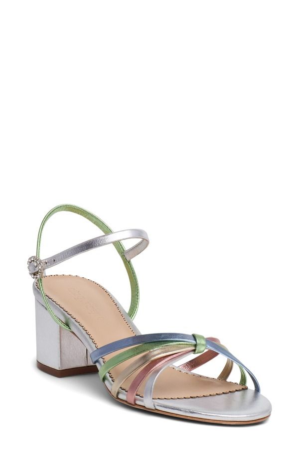 サンク セプト レディース シューズ ヒール サンダル トール アンクル Cinq Sept Nicole Metallic Ankle Strap Sandal Metallic Multi メタリック