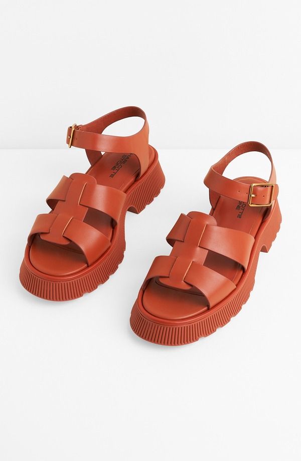 シャーロットストーン レディース シューズ ヒール プラットフォーム サンダル Charlotte Stone Henny Platform Cage Sandal Sienna