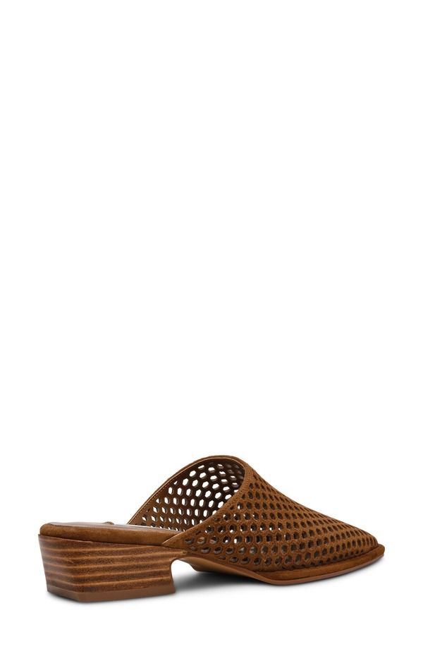 スティーブ マデン レディース シューズ ヒール Steve Madden Dessa Perforated Mule Cognac