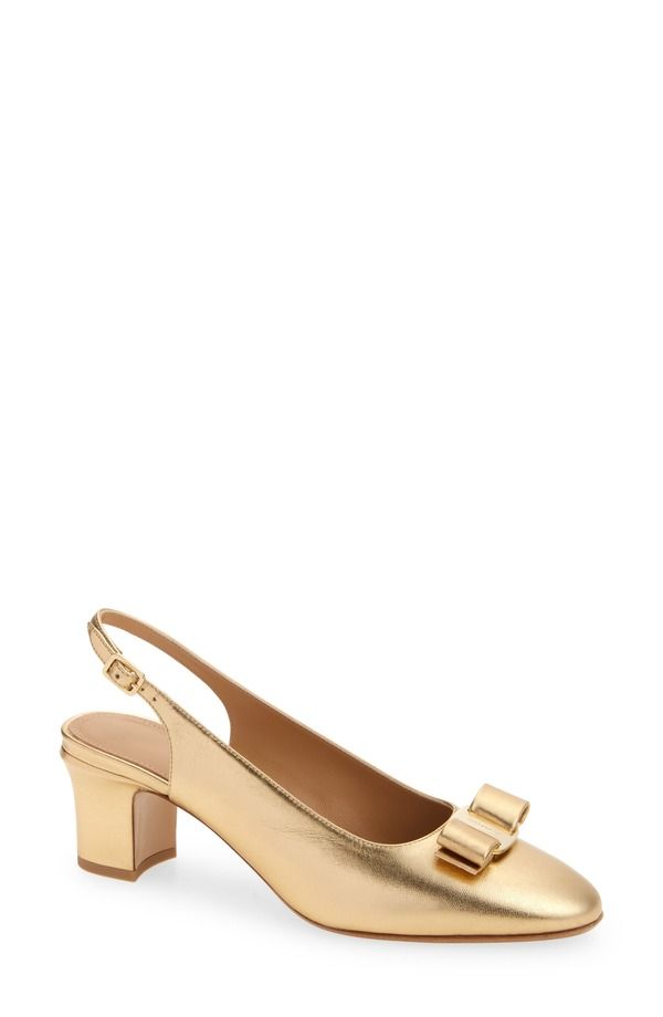 フェラガモ レディース シューズ パンプス FERRAGAMO Vetty Slingback Pump Gold Lux Fondo Beige Biscotto ベージュ