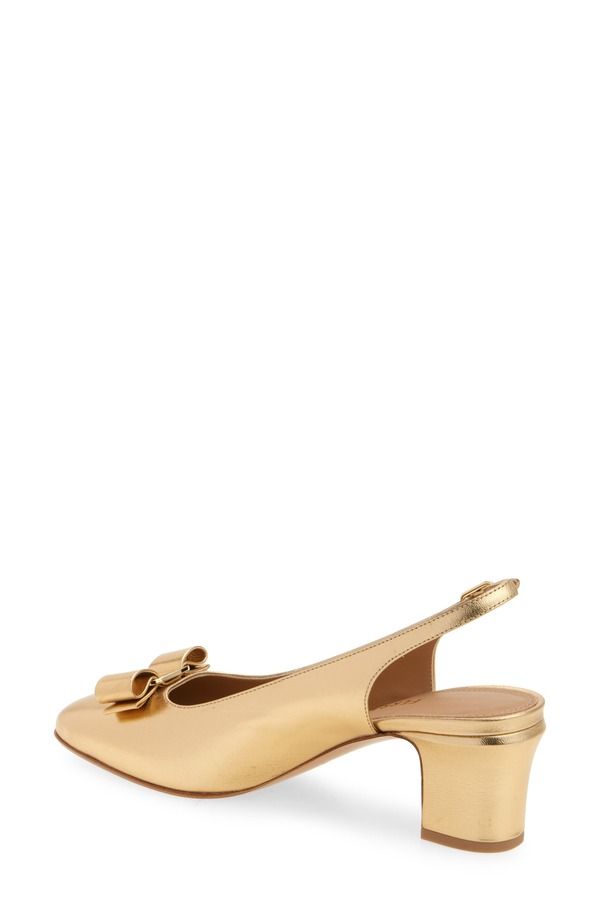 フェラガモ レディース シューズ パンプス FERRAGAMO Vetty Slingback Pump Gold Lux Fondo Beige Biscotto ベージュ