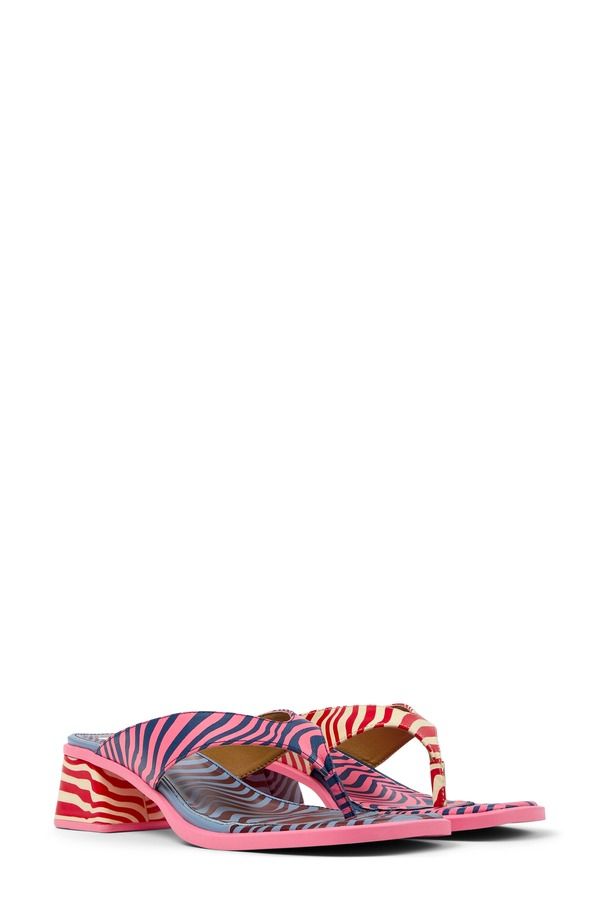 カンペール レディース シューズ ヒール Camper Kora Twins Mismatch Flip Flopink Assorted ピンク
