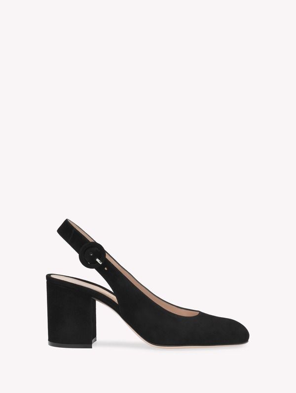 ジャンヴィト ロッシ レディース シューズ パンプス Gianvito Rossi Joelle Sling Pump Black Suede ブラック