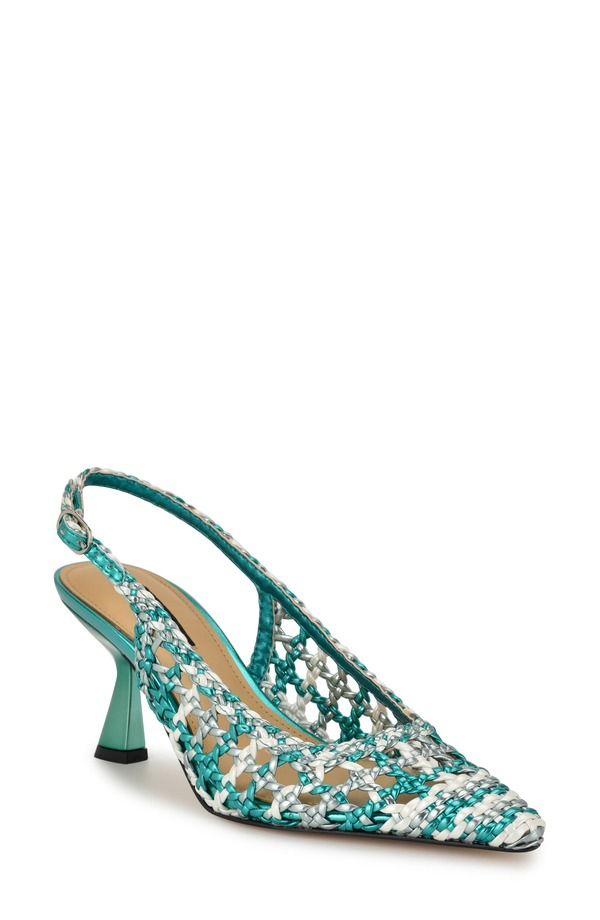ナインウェスト レディース シューズ ヒール Nine West Madalene Pointed Toe Slingback Pump Medium Green グリーン 20,705円