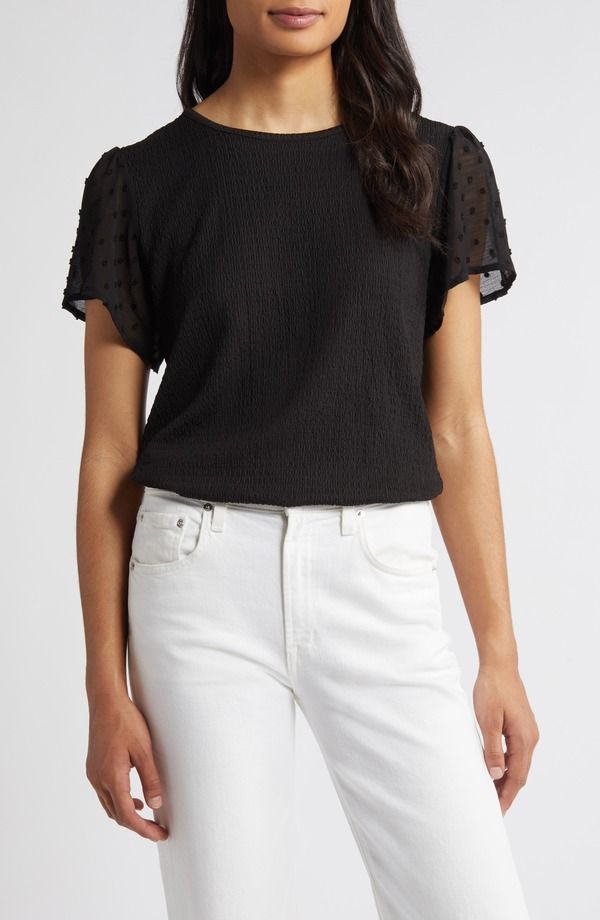 ラブアペラ レディース トップス シャツ シャーリング Loveappella Clip Dot Smocked Top Black ブラック