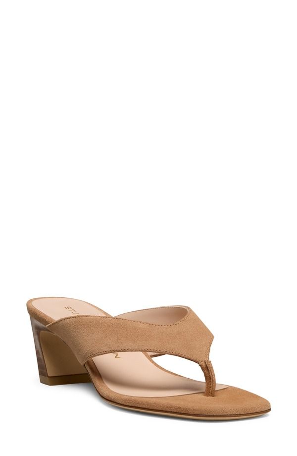 スチュアート ワイツマン レディース シューズ ヒール サンダル Stuart Weitzman Stassi 50 Thong Sandal New Camel キャメル の商品写真