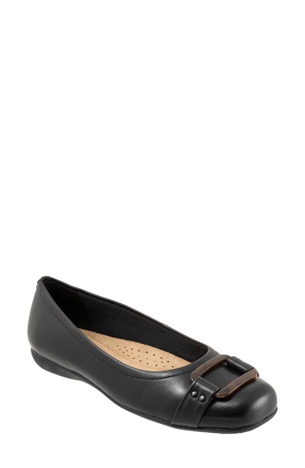 トロッターズ レディース シューズ パンプス Trottersizzle Signature Flat Multiple Widths Available Black Tortoise ブラック