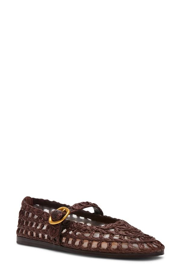 スティーブ マデン レディース シューズ パンプス Steve Madden Melody Raffia Mary Jane Flat Brown Raffia ブラウン