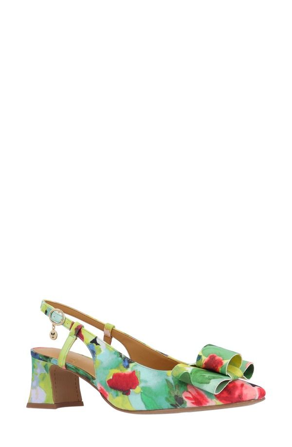 ジェイレニー レディース シューズ ヒール J Rene Greer Slingback Pump Green Pink Black ブラック