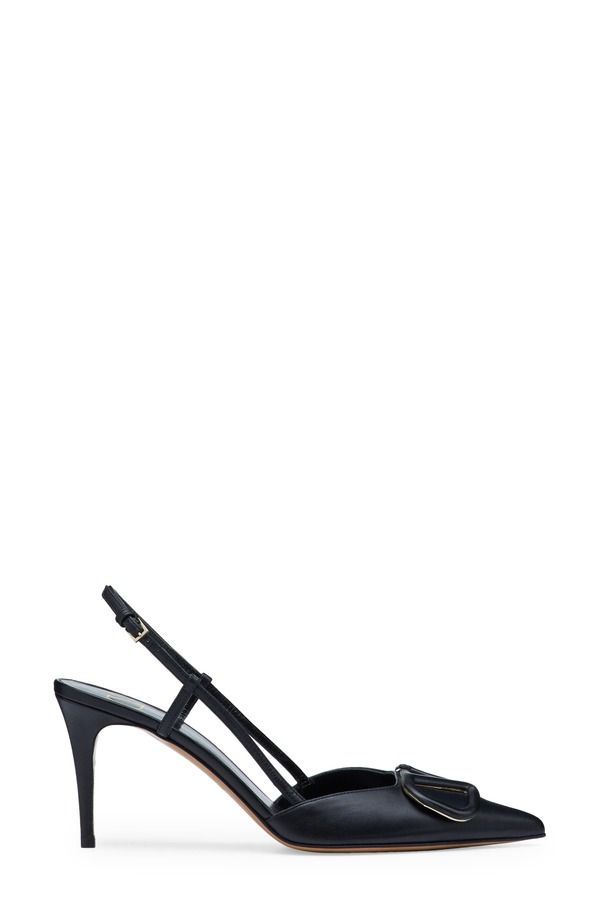 ヴァレンティノ レディース シューズ パンプス ロゴ Valentino Garavani VLOGO Pointed Toe Slingback Pump Nero ヴァレンティノ レディース シューズ パンプス ロゴ Valentino Garavani VLOGO Pointed Toe Slingback Pump Nero