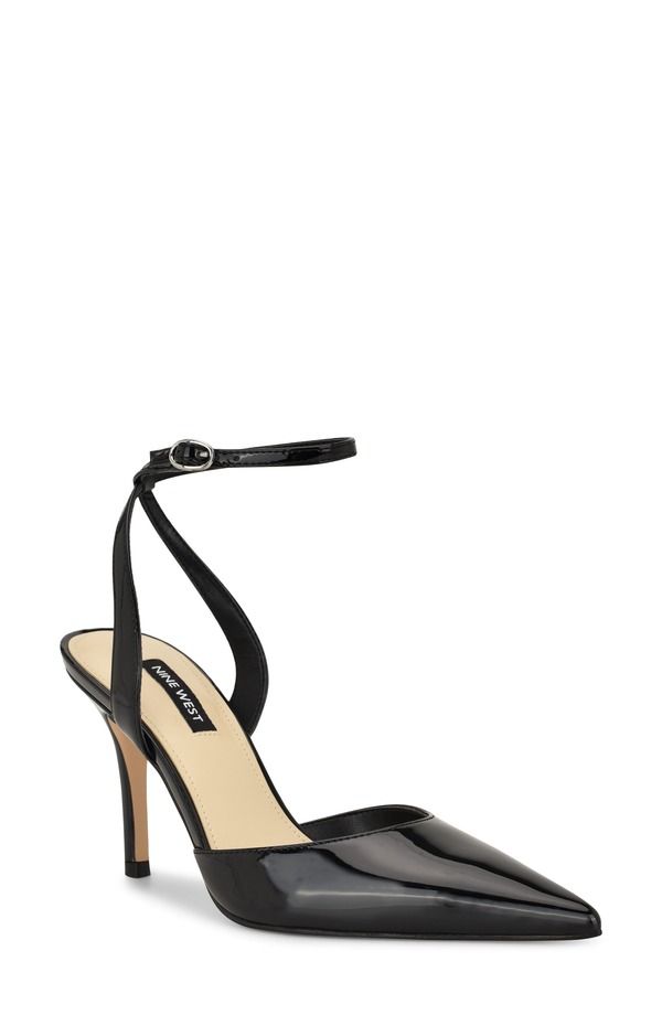ナインウェスト レディース シューズ ヒール アンクル Nine West Granankle Strapointed Toe Pump Black ブラック