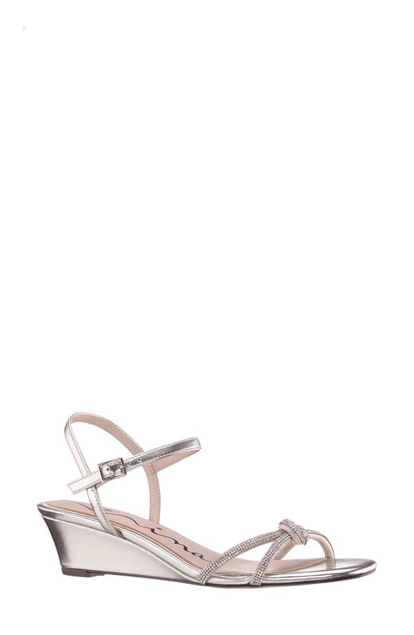 ニナ レディース シューズ ヒール サンダル アンクル Nina Valeriankle Strap Wedge Sandal Platino