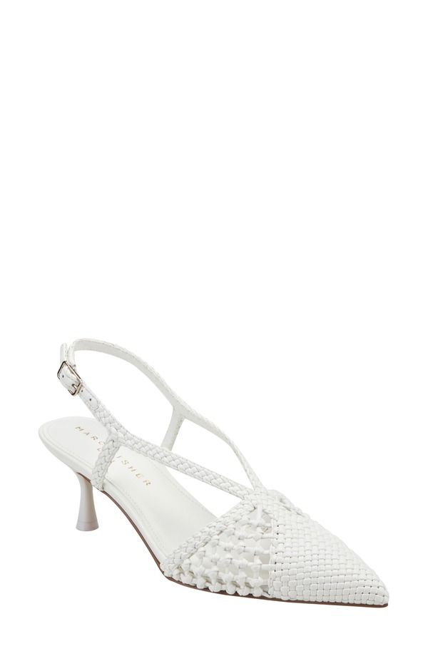 マーク・フィッシャー レディース シューズ ヒール Marc Fisher LTD Reagan Slingback Pump White ホワイト