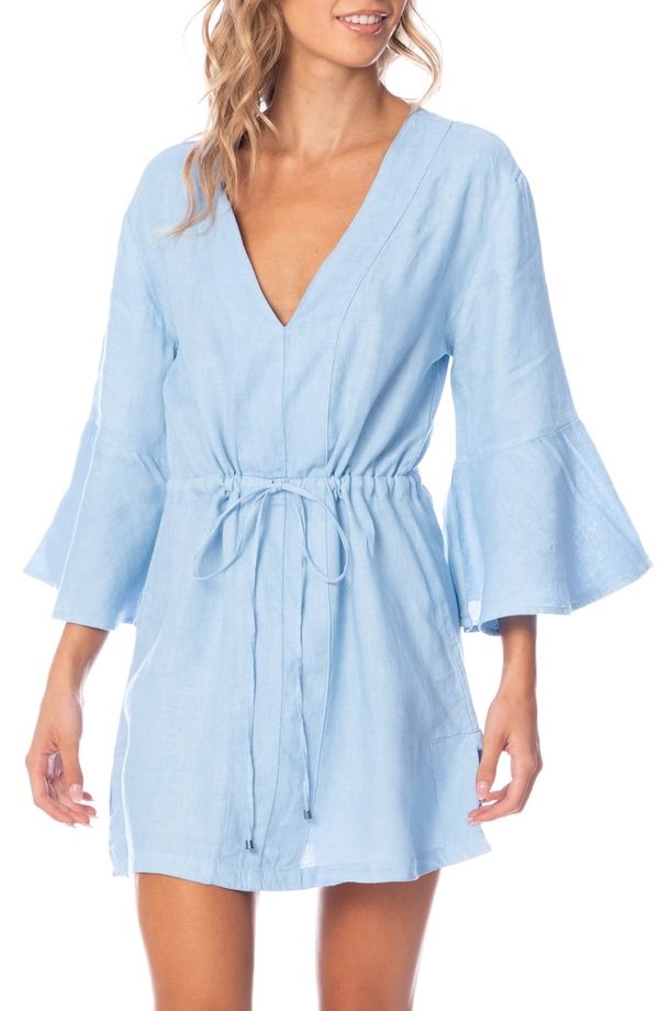 マージ レディース トップス ワンピース リネン Maaji Stone Blue Joy Linen CoverUp Dress Blue ブルー