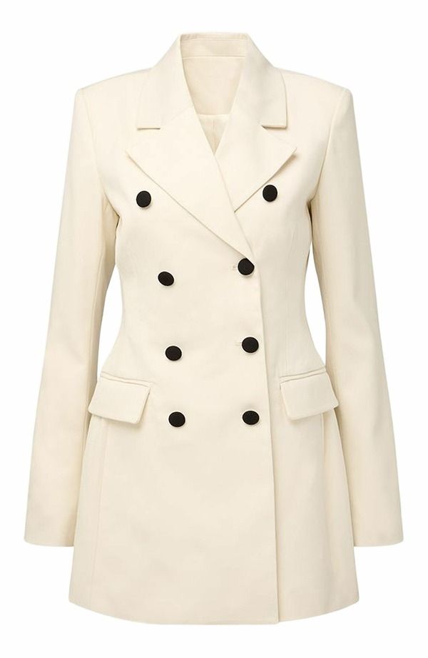 ウィ ウォー ワット レディース トップス ワンピース ミニ ブレザー WeWoreWhat Peplum Blazer Mini Dress Ivory アイボリー