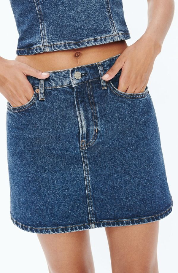 リフォーメーション レディース ボトムス デニムパンツ ハイウエスト ミニ スカート Reformation Lydia High Waist Deniminiskirt Huron デニム