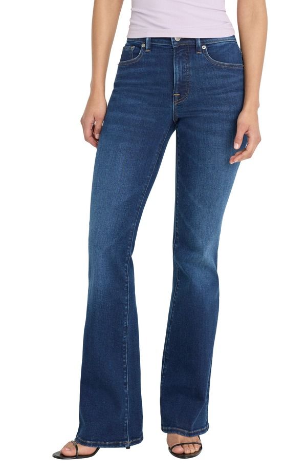 グッドアメリカン レディース ボトムス デニムパンツ ジーンズ Good American Compression Good Legs Flare Jeans Indigo1229