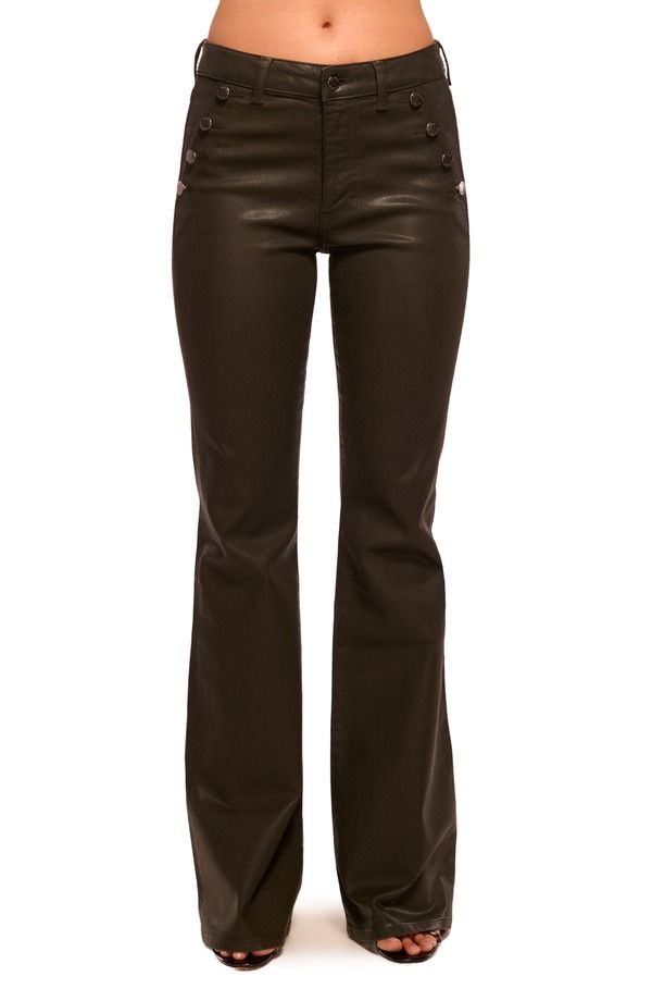 レイミー ブルック レディース シューズ ブーツ・レインブーツカット ハイウエスト コート ジーンズ Ramy Brook Helena High Waist Coated Bootcut Jeans Deep Olive Coated オリーブ