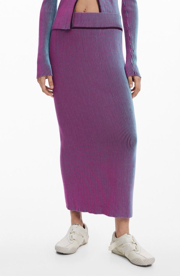 デジグアル レディース ボトムスカート マキシ Desigual Tube Maxi Skirt Purple パープル