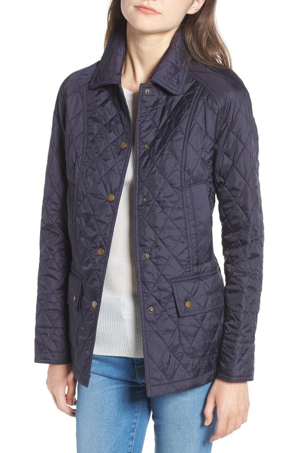 バブアー レディース アウター ジャケット・ブルゾン キルティング Barbour Beadnell Summer Quilted Jacket Navy ネイビー