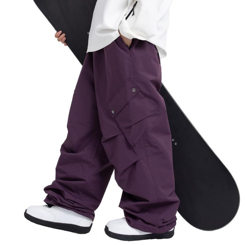 新品 [SNOWVERB] メンズ バギーカーゴ スノーボードパンツ 防水 防風 スノーパンツ ファッション ストリートウェア 冬 アウトドア