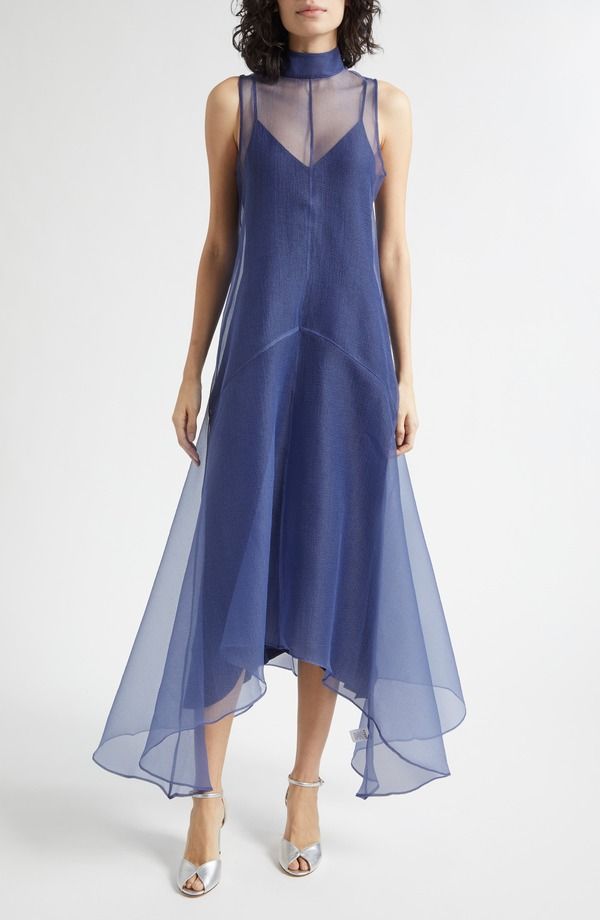 スタウド レディース トップス ワンピース シフォン ノースリーブ STAUDen Sleeveless Chiffon Gownavy ネイビー 86,790円