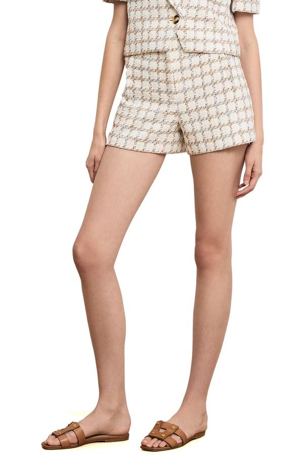 ヴェロニカ ベアード レディース ボトムス ハーフパンツ・ショーツイード ショートパンツ Veronica Beard Jazmin Tweed Shorts Ecru Multi エクリュ