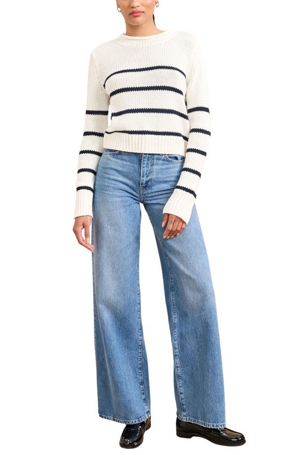 ラ リーニュ レディース アウター パーカー・スウェット ミニ セーター La Ligne Mini Marina Sweater CreamNavy クリーム